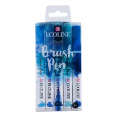 Talens ecoline blue set of 5 pens