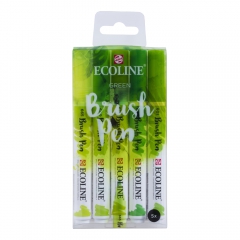 Talens ecoline green set of 5 pens