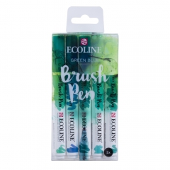 Talens ecoline green blue set of 5 pens