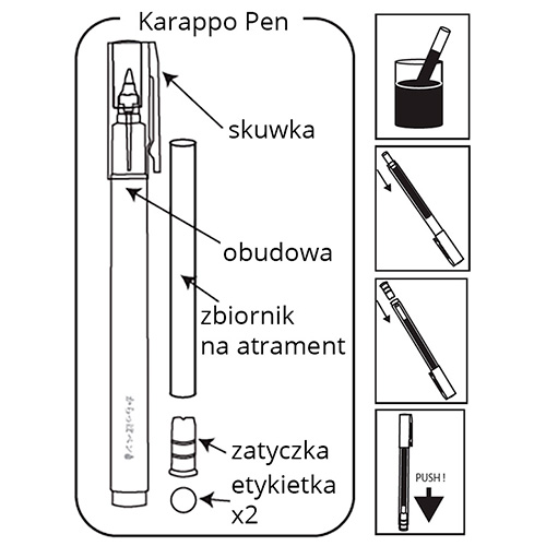 Kuretake karappo pen fine brush pisak do napełniania