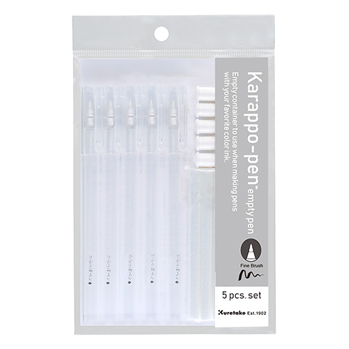 Kuretake karappo pen fine brush refill marker 5 pieces