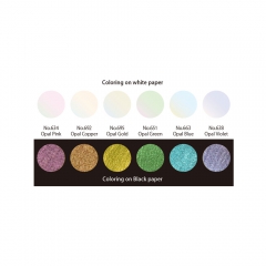 Kuretake gansai tambi opal colors zestaw 6 opalizujących akwarel