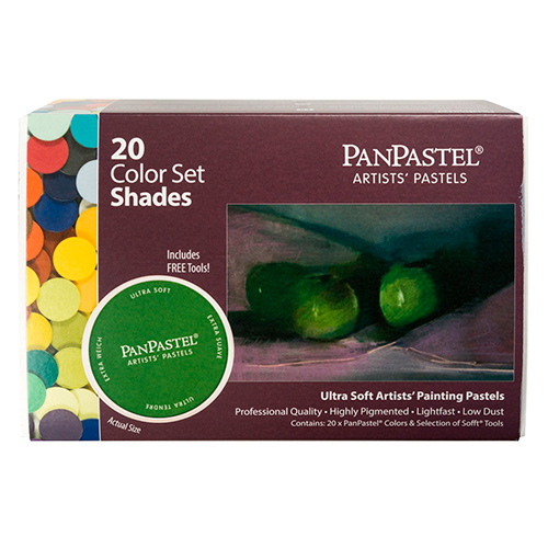 PanPastel shades a set of 20 dark colors of dry pastels