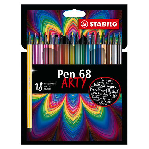 Stabilo pen 68 arty 18 pieces in a cardboard case