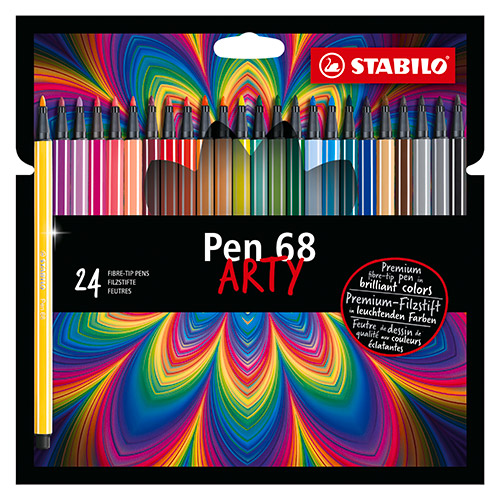 Stabilo pen 68 arty 24 pieces in a cardboard case
