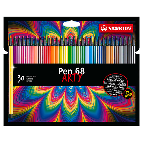 Stabilo pen 68 arty 30 pieces in a craton pouch