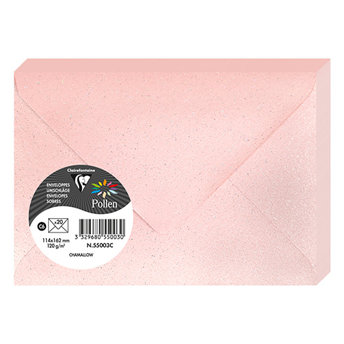 Clairefontaine pollen glitter envelopes 114x162mm 120g 20 pieces