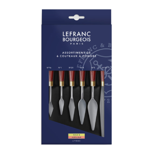 Lefranc&Bourgeois zestaw 6 szpachelek metalowych