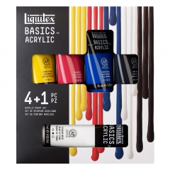 Liquitex set of basic acrylic paints 4x75 ml + 1x118 ml