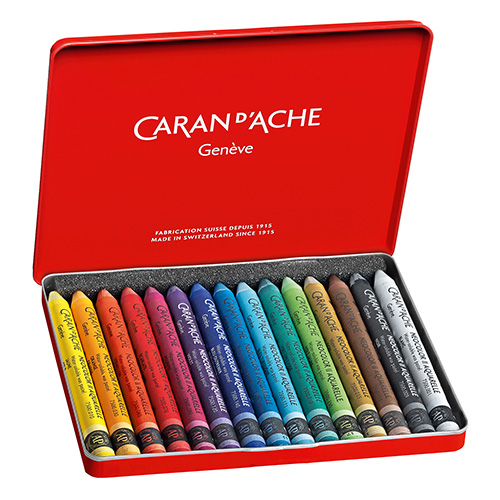 Caran dAche neocolor II wax pastels 15 pieces metal case