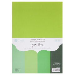 DP Craft zestaw papierów kolorowych odcienie zieleni A4 220g 20 arkuszy