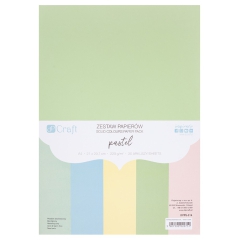 DP Craft zestaw papierów kolorowych odcienie pastelowe A4 220g 20 arkuszy